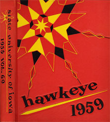 Cover shot of a Hawkeye yearbook