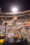 The Insight Bowl trophies arrive, ready for the presentation after the game.