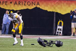 The game was delayed for a few minutes late in the fourth quarter after ESPN’s sky camera came crashing down to the field, narrowly missing senior Hawkeye wide receiver Marvin McNutt. No one was hurt.