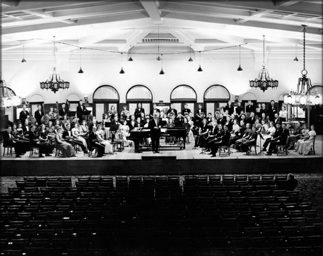 The conductor and University of Iowa Orchestra, 1938–39 season