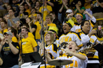 The Iowa men's basketball team hosted Dayton in the first round of the NIT. Despite the fact that the tournament game fell during spring break, Carver-Hawkeye Arena was nearly full, and the Hawks advanced with a 84-75 victory.