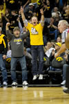 Some men’s basketball fans were airborne with excitement during Iowa’s Feb. 19 takedown of No. 20 Indiana at Carver-Hawkeye Arena. The Hawkeyes beat the Hoosiers 78-66.