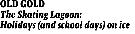 OLD GOLD--The Skating Lagoon: Holidays (and school days) on ice 