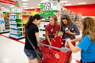 First-year students got a local retail mecca all to themselves during a late-night Target shopping spree.
