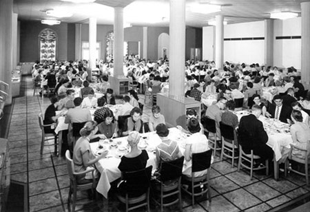 Formal dinner, Currier Hall dining area, June 1954