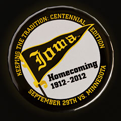 a close-up of this year's (2012) Homecoming button