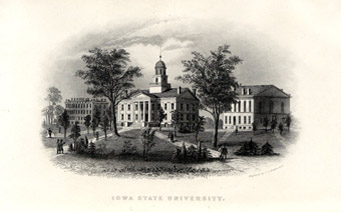 A view of the "Iowa State University" campus in Iowa City